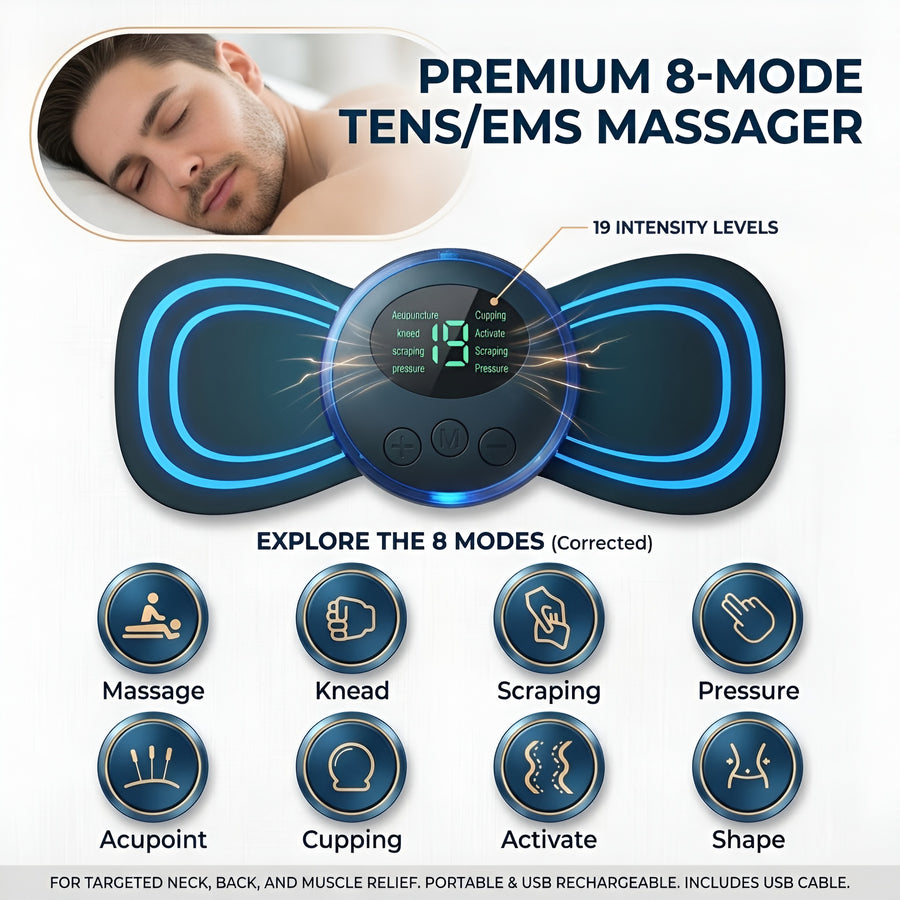 Portable TENS EMS Muscle Stimulator & Body Massager