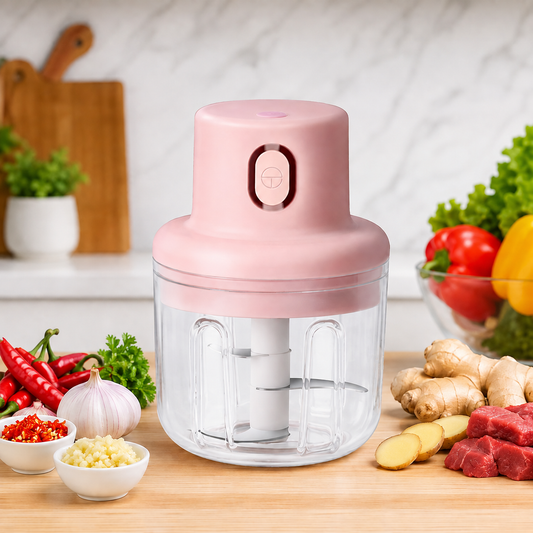 Mini Electric Food Chopper – USB Rechargeable Garlic, Onion & Vegetable Cutter