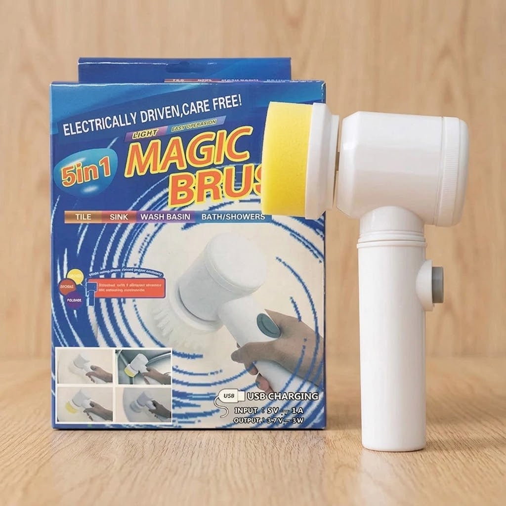 5-in-1 Electric Cleaning Brush – Rechargeable Power Scrubber