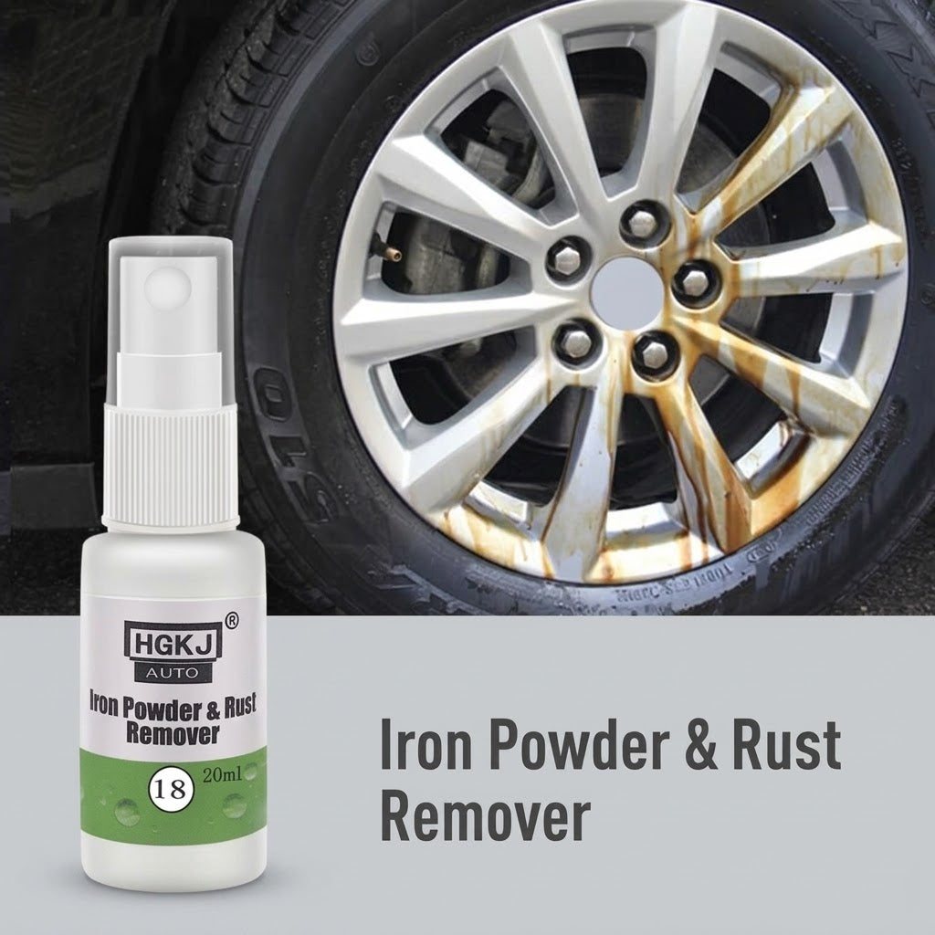 HGKJ-18 Car &amp; Bike Rust Remover Spray – Wheel Iron Powder &amp; Rust Cleaner