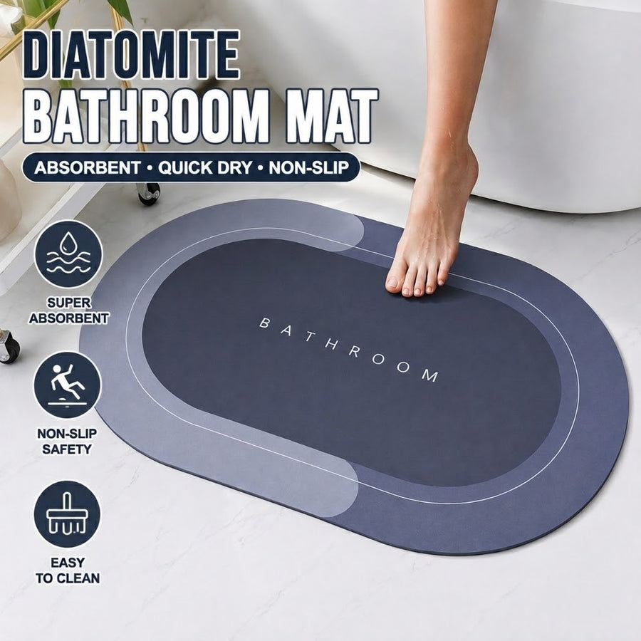 Super Absorbent Round Bath Mat – Quick Drying & Non-Slip Floor Rug