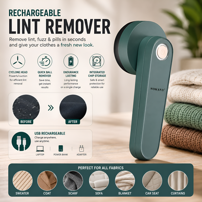 Rechargeable Electric Lint Remover – Fabric Shaver for Clothes, Sweaters & Upholstery