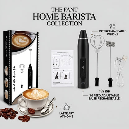2-in-1 Rechargeable Coffee Beater & Milk Frother