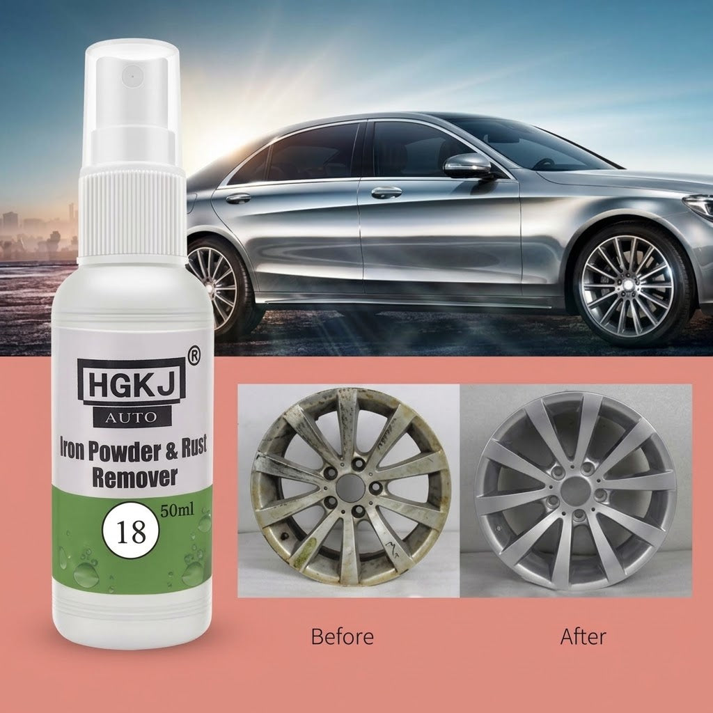 HGKJ-18 Car &amp; Bike Rust Remover Spray – Wheel Iron Powder &amp; Rust Cleaner