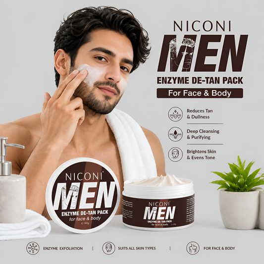Niconi Men Enzyme De-Tan Pack for Face & Body