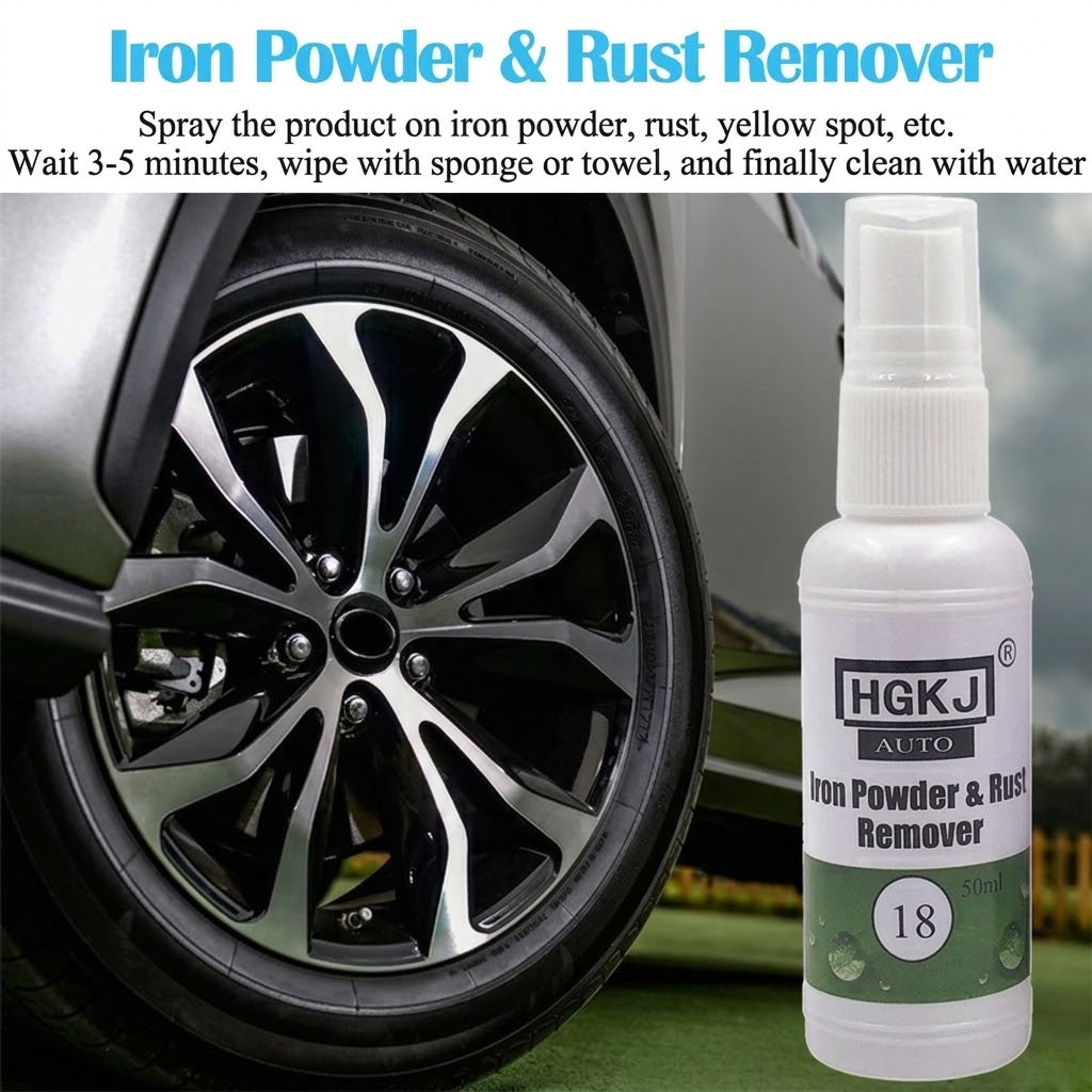 HGKJ-18 Car &amp; Bike Rust Remover Spray – Wheel Iron Powder &amp; Rust Cleaner