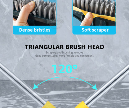 Floor Scrub Brush 2 In 1 Cleaning Brush Long Handle Removable Wiper Magic Broom Brush Squeegee Tile Kitchen Cleaning Tools