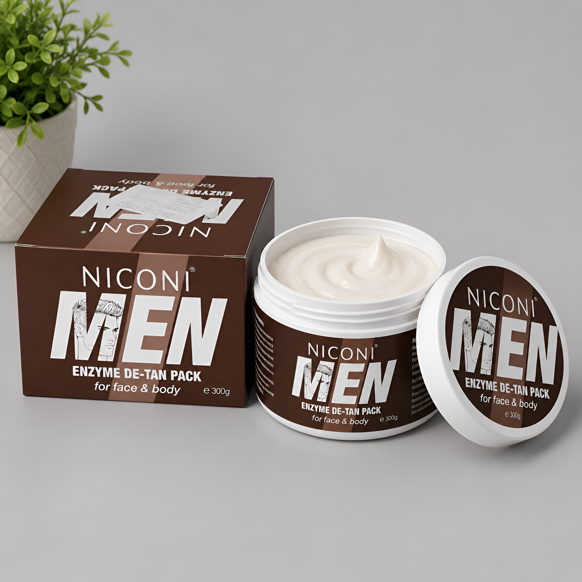 Niconi Men Enzyme De-Tan Pack for Face & Body