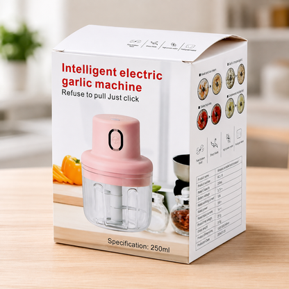 Mini Electric Food Chopper – USB Rechargeable Garlic, Onion & Vegetable Cutter