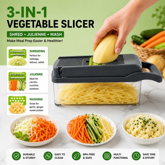 18-in-1 Multifunctional Vegetable Chopper | Slicer, Dicer, Grater & Cutter