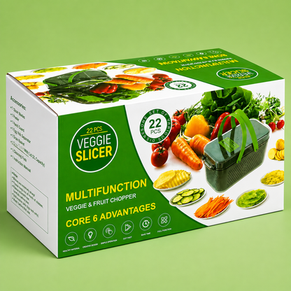 18-in-1 Multifunctional Vegetable Chopper | Slicer, Dicer, Grater & Cutter