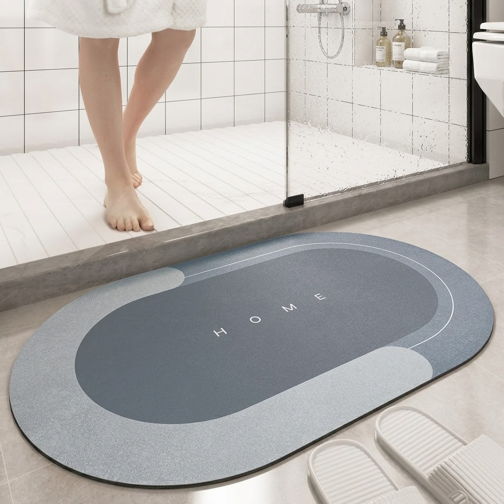 Super Absorbent Round Bath Mat – Quick Drying & Non-Slip Floor Rug