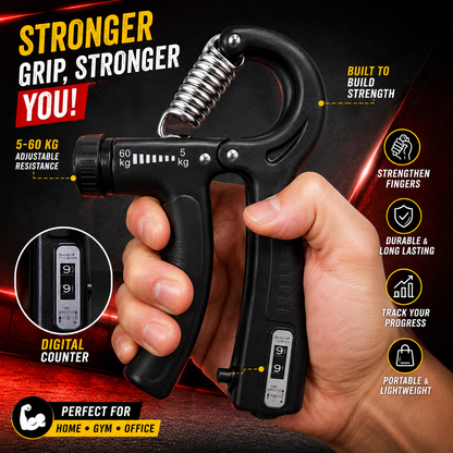 Adjustable Hand Gripper With Counter – Grip & Forearm Strengthener