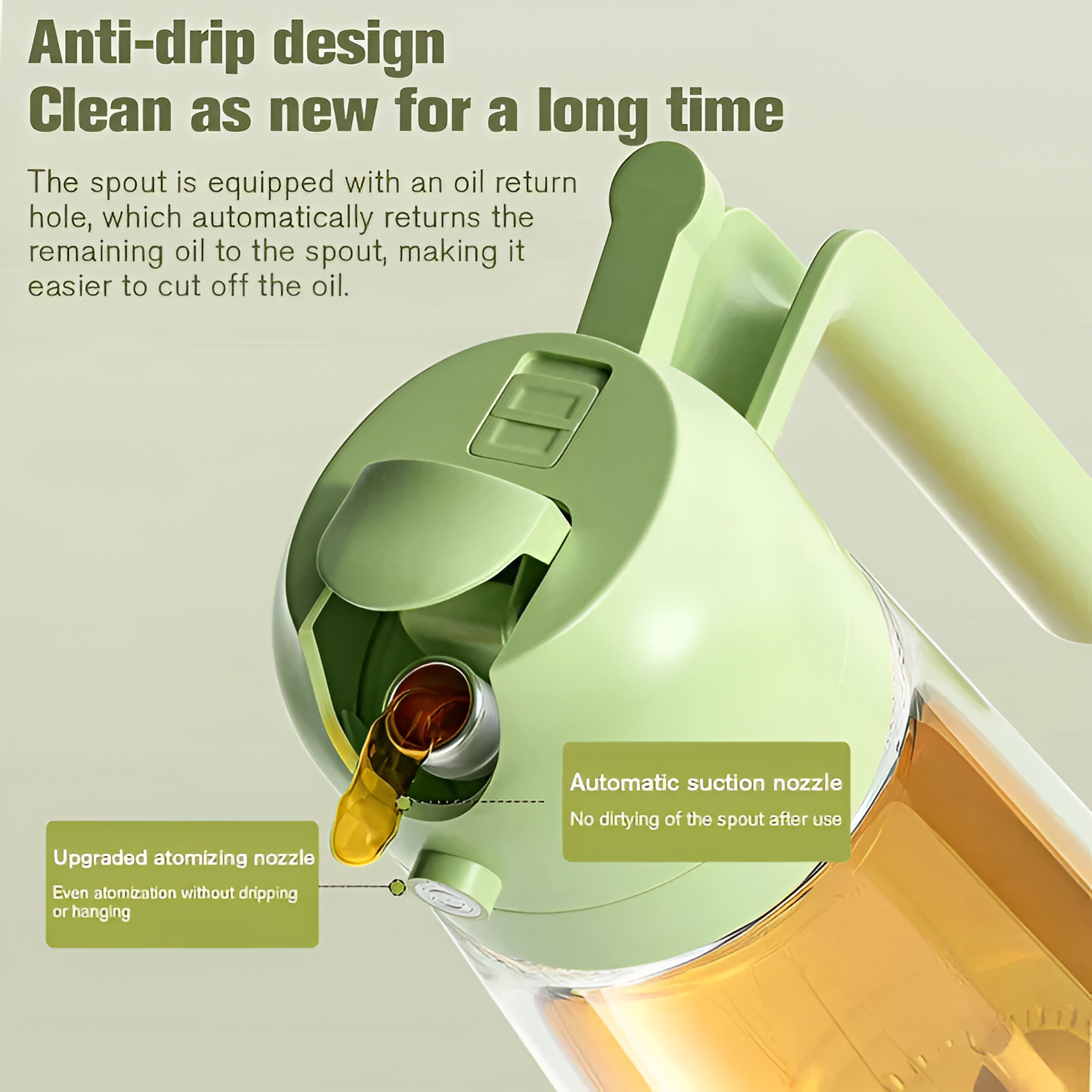 2-in-1 Oil Sprayer Bottle Kitchen Tool | Oil Spray & Pour Dispenser