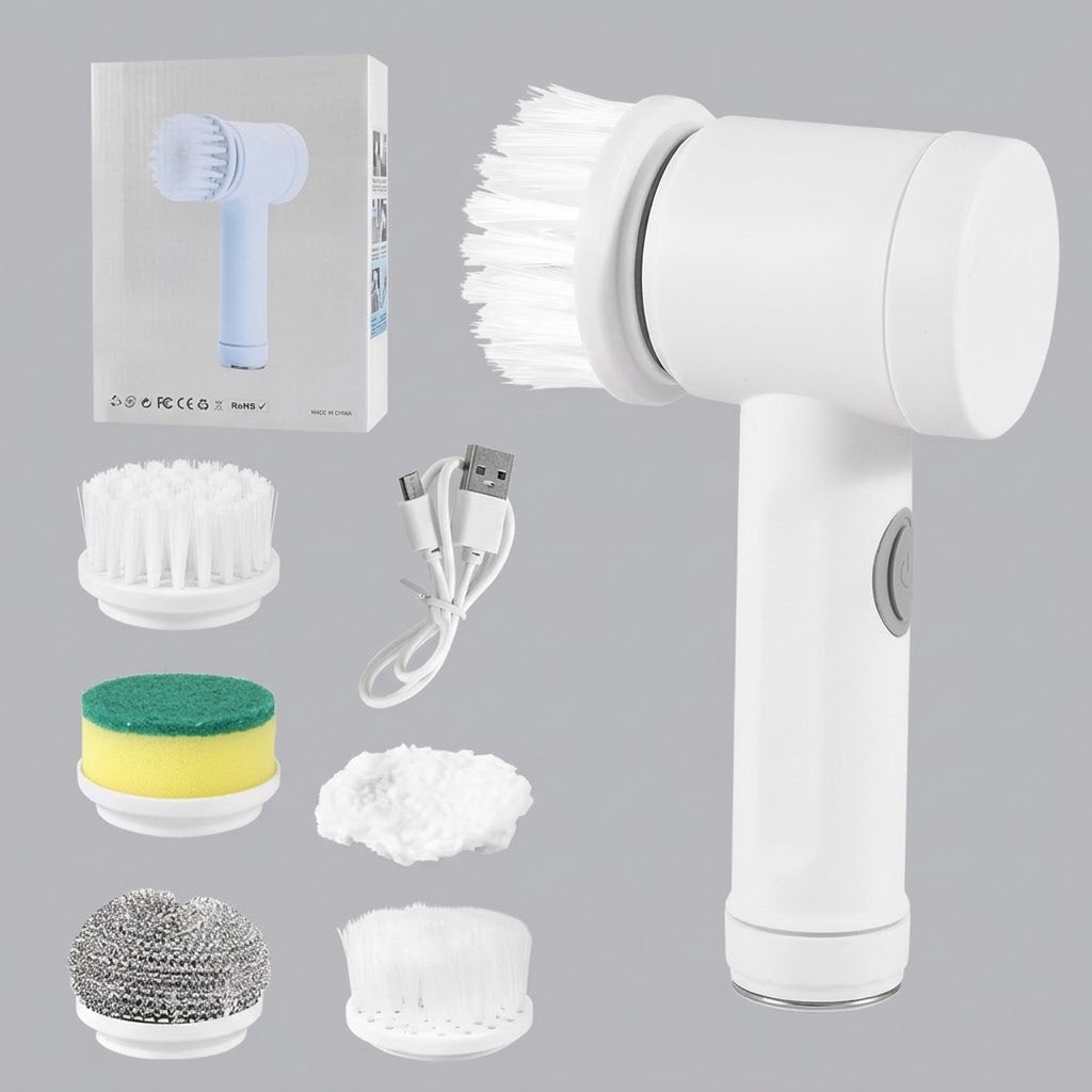 5-in-1 Electric Cleaning Brush – Rechargeable Power Scrubber
