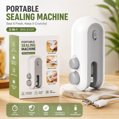 Mini Heat Sealer – Portable 2-in-1 Bag Sealing Machine