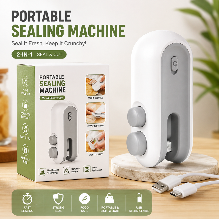 Mini Heat Sealer – Portable 2-in-1 Bag Sealing Machine
