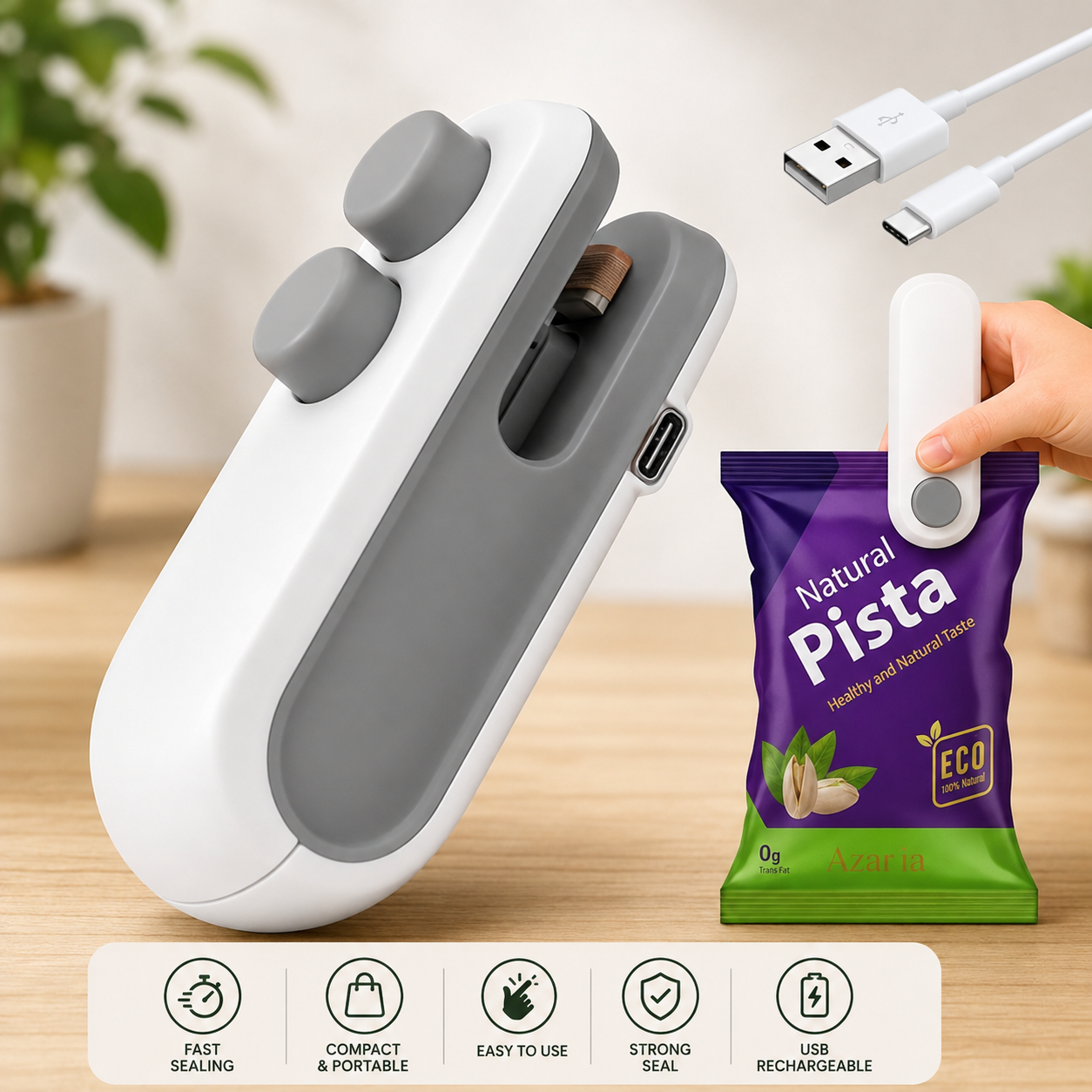 Mini Heat Sealer – Portable 2-in-1 Bag Sealing Machine
