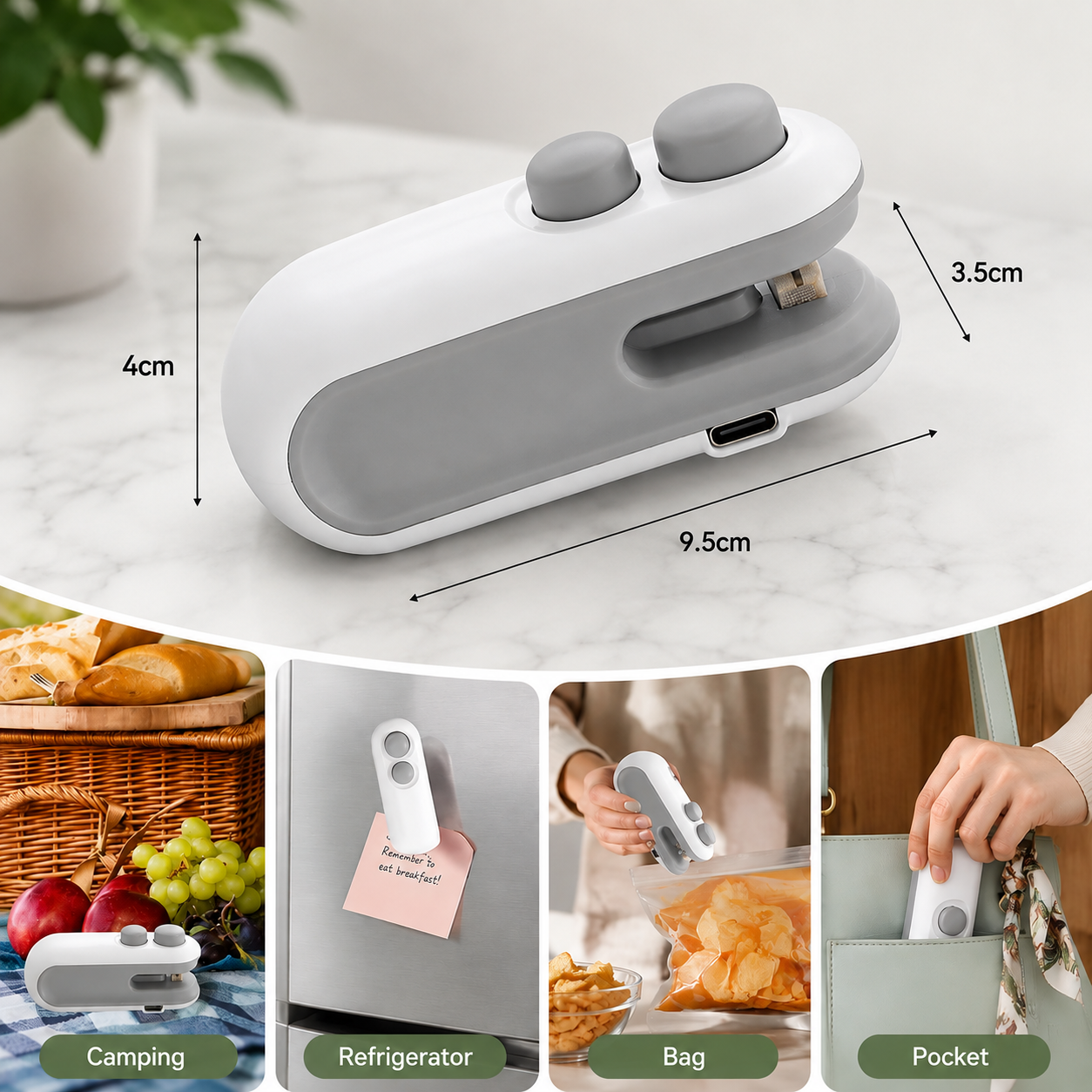 Mini Heat Sealer – Portable 2-in-1 Bag Sealing Machine