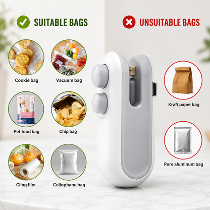 Mini Heat Sealer – Portable 2-in-1 Bag Sealing Machine