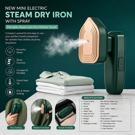 Portable Handheld Garment Steamer – Fast Wrinkle Remover