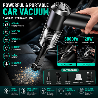 Mini Cordless Handheld Vacuum Cleaner – Portable Powerful Dust & Crumb Cleaner